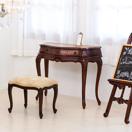 猫脚スツール ロココ調 アンティーク風 フランシスカ 椅子 ブラウン 猫