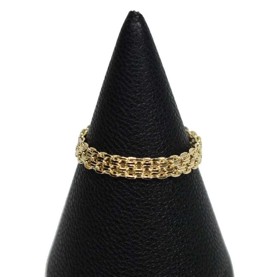 K18 ビスマルク チェーンリング 3mm幅 18金 ゴールド 7号9号11号13号