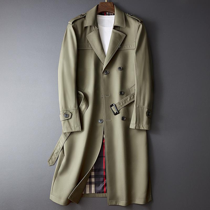 ホームアイホーム ダブルトレンチコートメンズ ロング ビジネス P