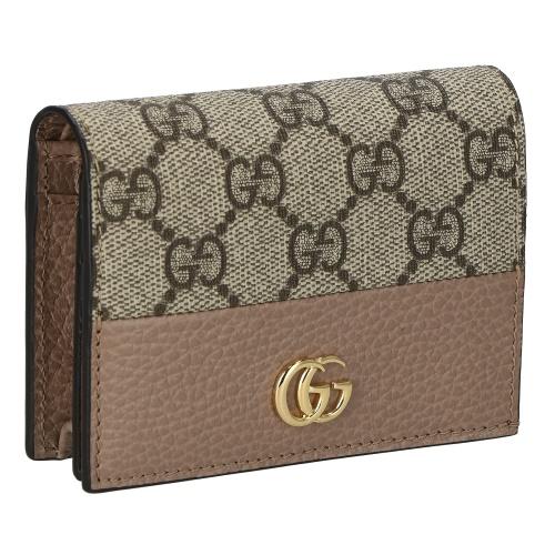 GUCCI（グッチ） カードケース レディース GGマーモント ベージュ