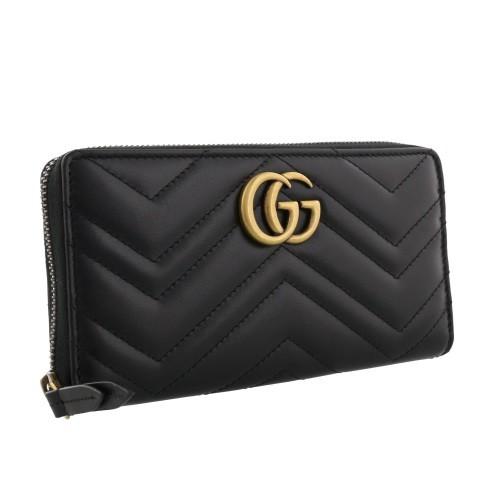 GUCCI（グッチ） 長財布 レディース GGマーモント ブラック 443123