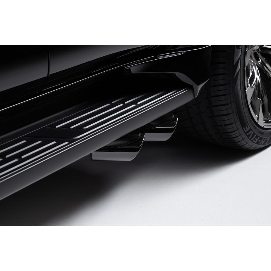 ヴァルド/WALD】サイドマフラーオーバル117W左右4本出し(ブラックPVD