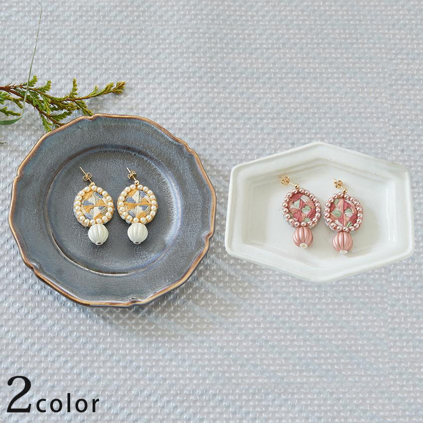 刺繍 haitmonicaさんのピアスキット 四季 SPRING AUTUMN | PHC-094-1