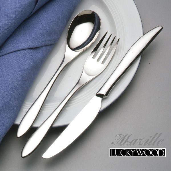 ラッキーウッド デラックス 18-12ステンレス ディナーカトラリー 15本