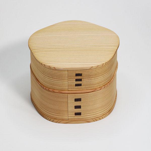 曲げわっぱ 曲げわっぱ弁当箱 日本製 梅花 2段 800ml 大館工芸社 国産