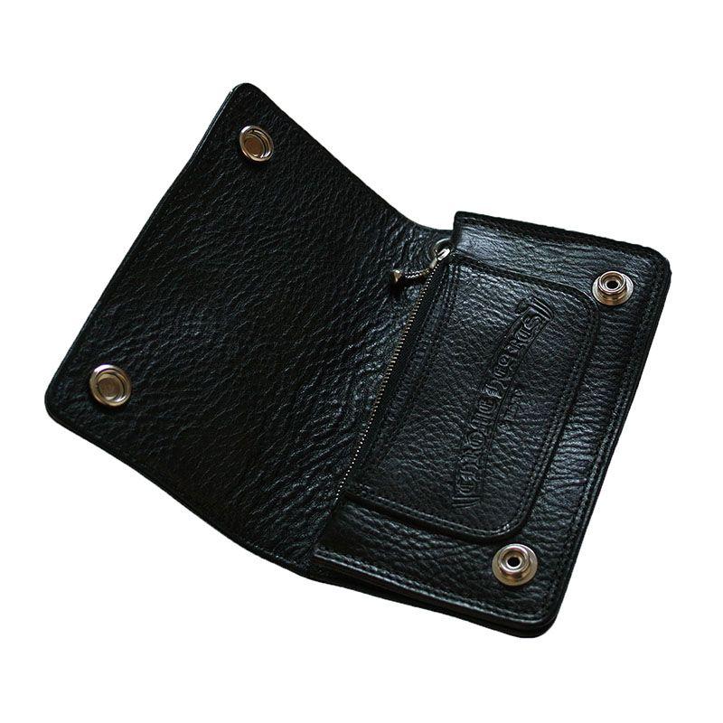 CHROME HEARTS 1 ZIP CROSS BUTTONS W/CROSS PATCH WALLET クロム