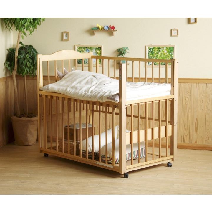 石崎家具 日本製 ベビーベッド「ツースライドベッド（B品