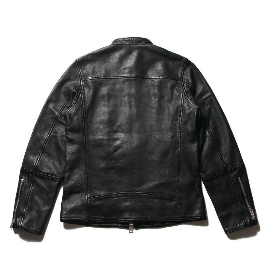 ジャケット シングルライダース メンズ 冬 ラムレザー ライダース