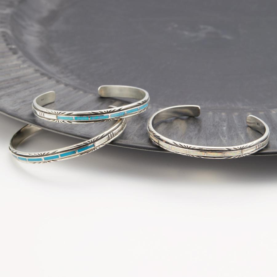 バングル ブレスレット シルバー925 オパール ターコイズ ネイティブ