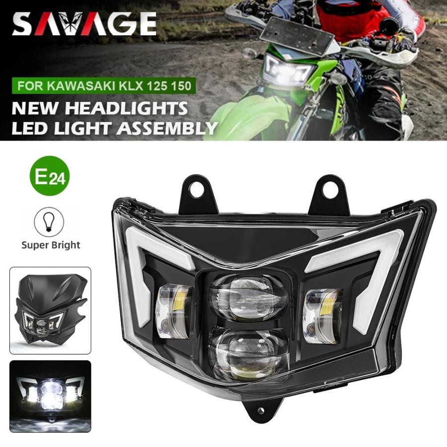 並行輸入品 モトクロス用LEDヘッドライトアセンブリ DRLヘッドランプ