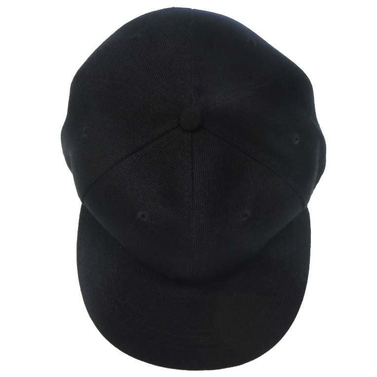 無地 ベースボールキャップ スナップバック ブラック 黒 ユニセックス