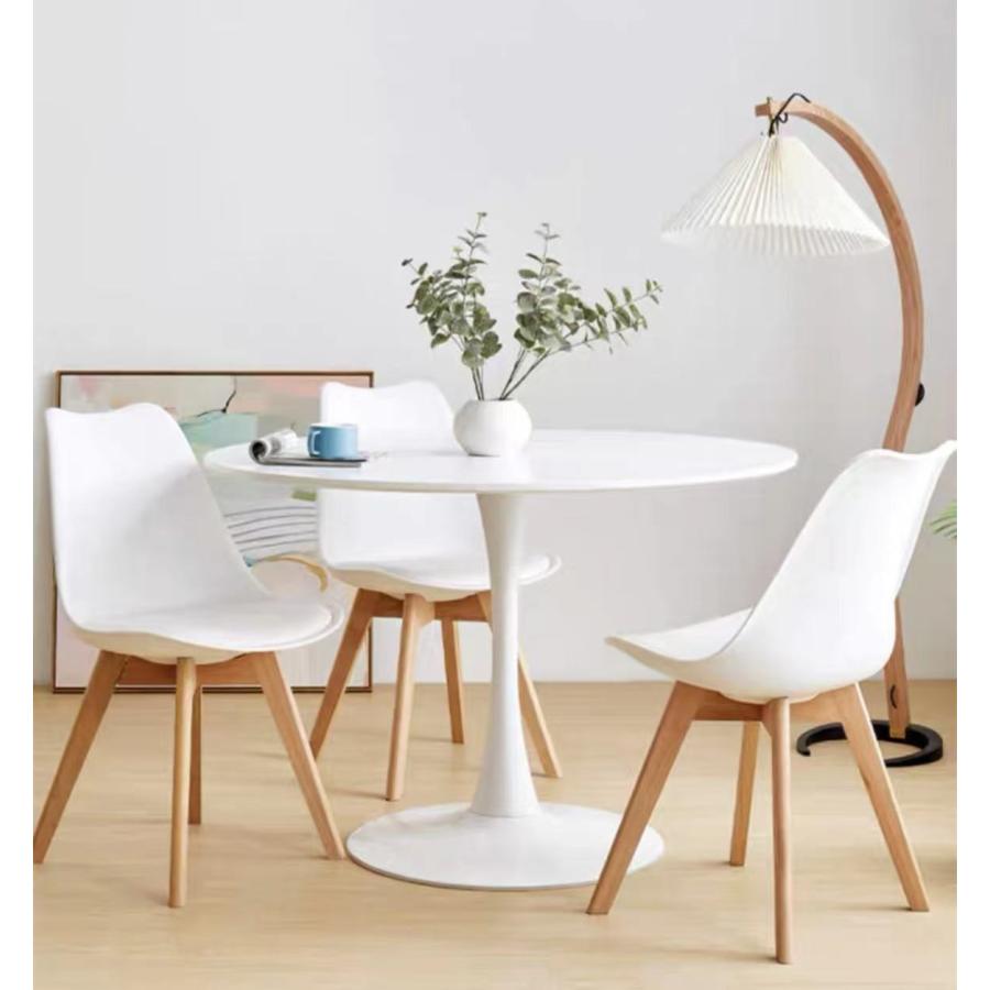 F＆I ダイニングテーブル 丸テーブル 白 幅80cm 組み立て簡単 お手入れ