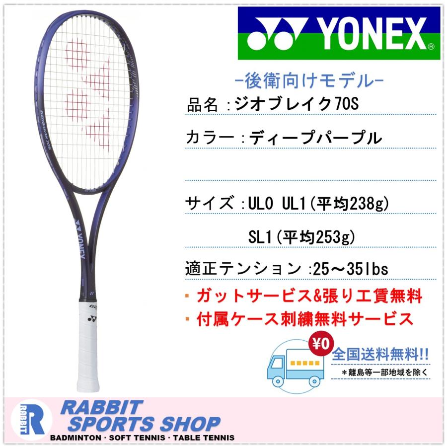 YONEX（ヨネックス） ジオブレイク70S ソフトテニスラケット 後衛用