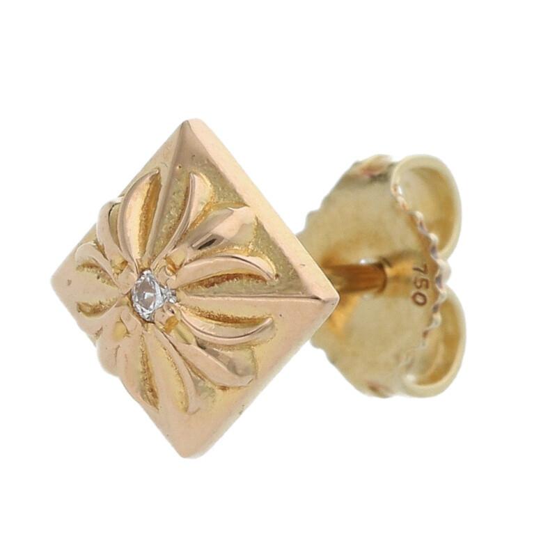 CHROME HEARTS（クロムハーツ） ピアス 22K STUD PYRAMID PLS DIA 22K