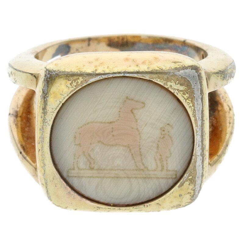 HERMES（エルメス） リング コロゾ サイズ:13号/54 スクエアリング