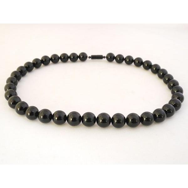 黒珊瑚 ネックレス 12mm玉 内径46cm ブラックコーラル パワーストーン