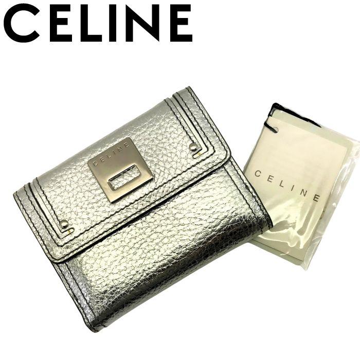 CELINE（セリーヌ） 【中古】CELINE 二つ折り 財布【ほぼ新品】レザー