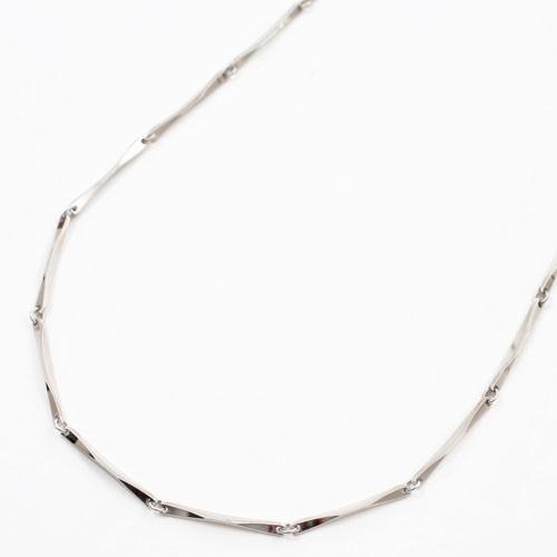 プラチナ850 Pt850 ネックレス チェーン 切子 小波（さざなみ）和風 駒