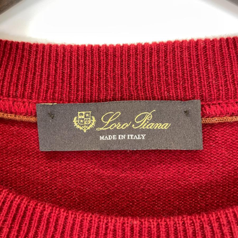 Loro Piana（ロロピアーナ） FAI3108 ROUND NECK KNITS レッド 50