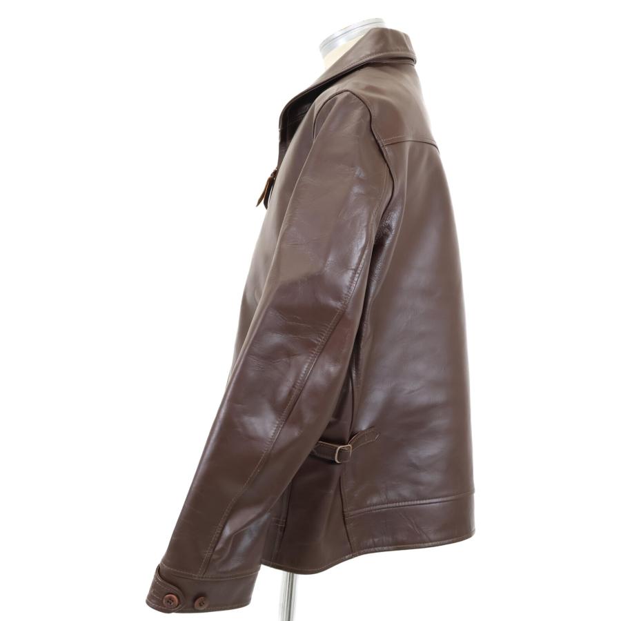 美品/ ORGUEIL オルゲイユ ホースハイドレザー コサック ジャケット 44