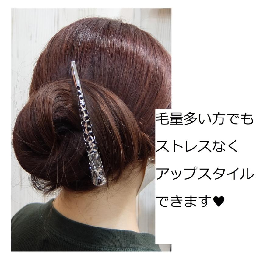 コンコルドクリップ くちばしクリップ ヘアクリップ 透かしフラワー 黒