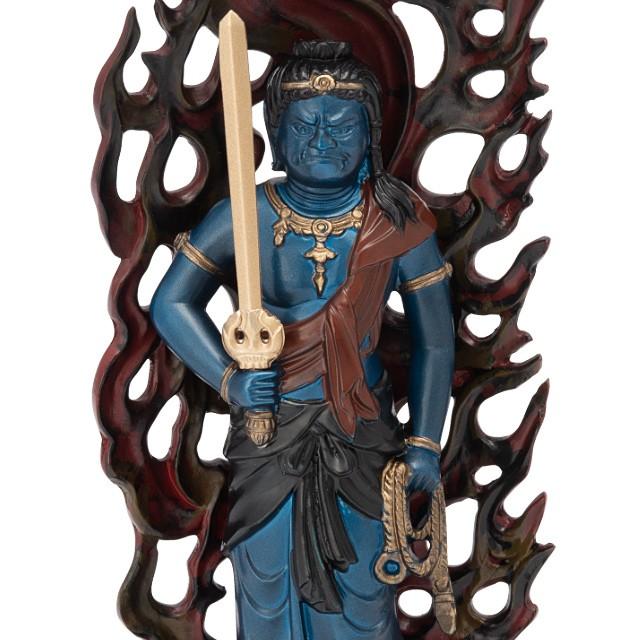 不動明王 合金製青彩色 15.5cm【牧田秀雲作】 : 仏壇・仏具販売-仏壇屋