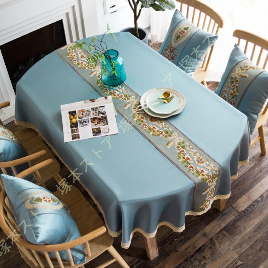 コットンリネンタッセル長方形 楕円形テーブルクロスキッチン