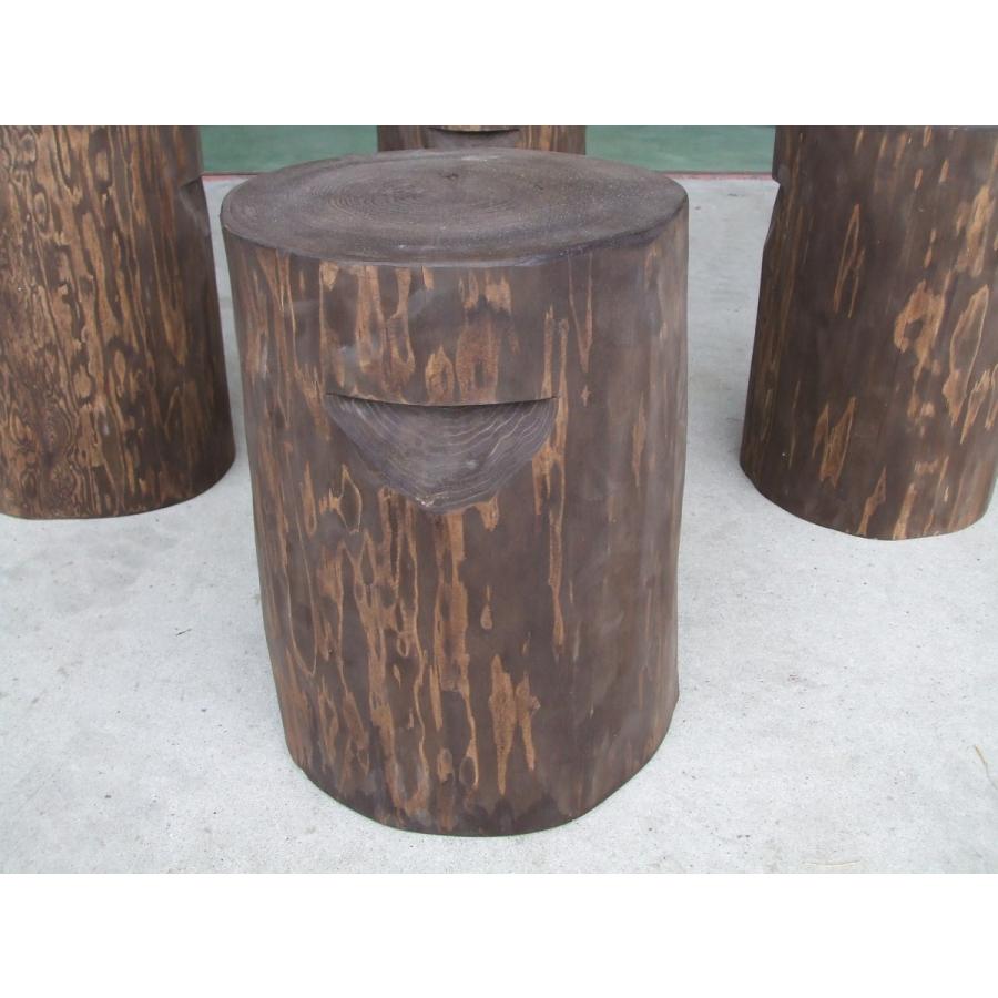 特選国産杉 防腐剤仕上げ 丸太椅子 (取手付) 直径約35cm前後 高さ約