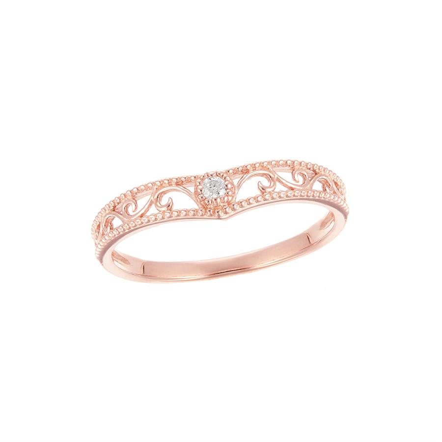 ジュエリーツツミ K10ピンクゴールドダイヤモンドリング（ピンキー