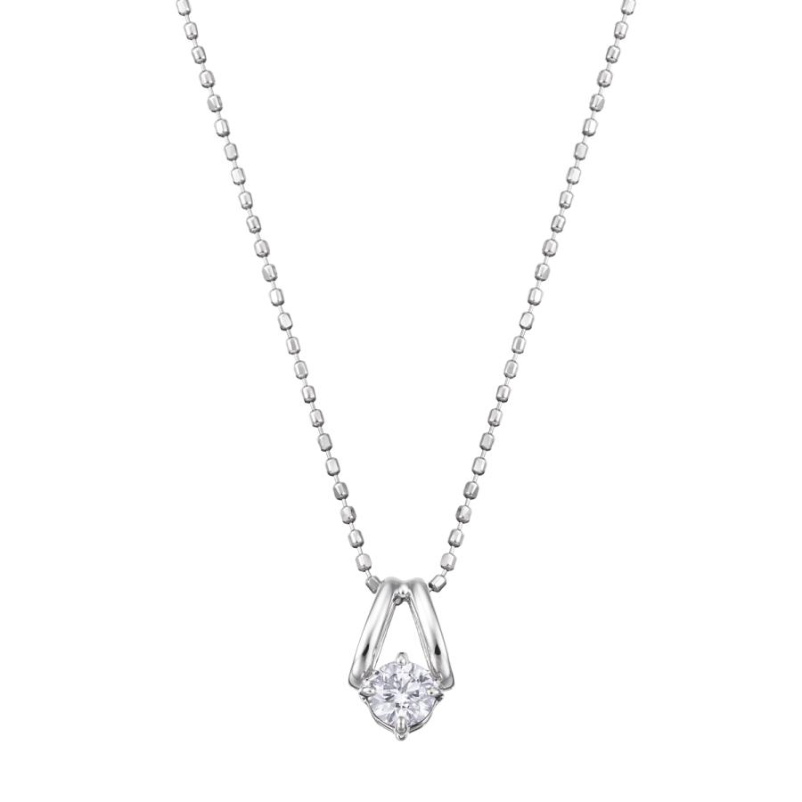 ジュエリーツツミ プラチナ鑑定書付ダイヤモンドネックレス（0.18