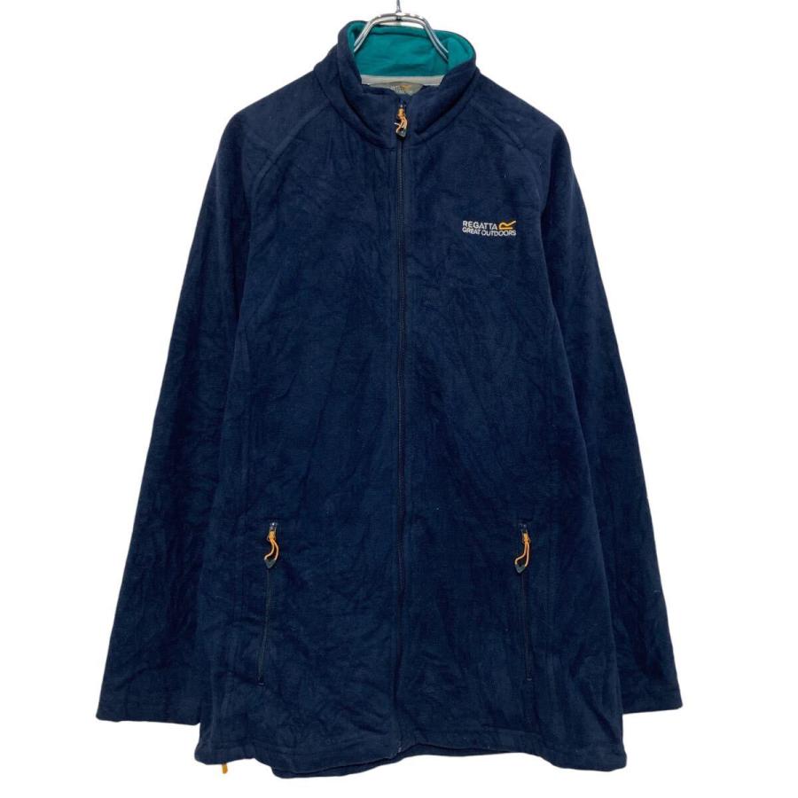 フリース ジャケット L ネイビー ラグラン アウトドア 古着卸 アメリカ