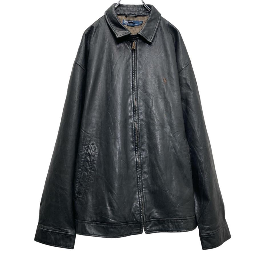 Polo Ralph Lauren レザー ジャケット XL ブラック ビックサイズ ポロ