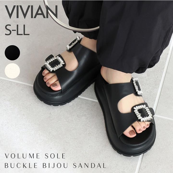 VIVIAN（ヴィヴィアン） サンダル レディース ビジュー 24年春夏再販