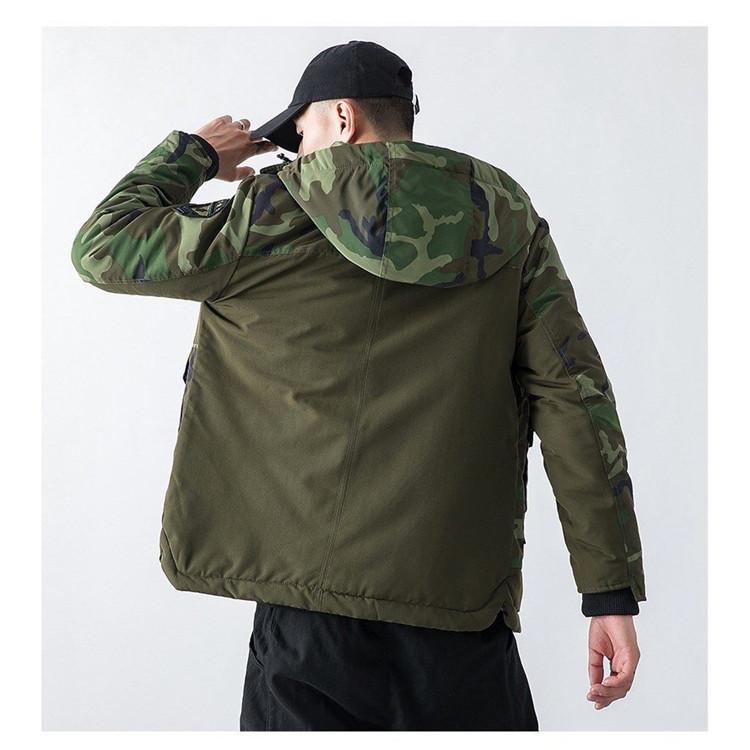 メンズジャケット カモフラ 迷彩柄 中綿ジャケット 防風ジャケット