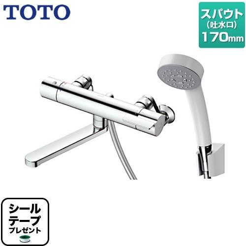 TOTO 浴室水栓 スパウト170mm TOTO TBV03401J 壁付サーモスタット混合
