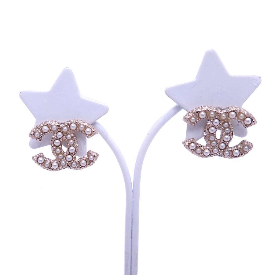 CHANEL（シャネル） ココマークピアス フェイクパール/ラインストーン