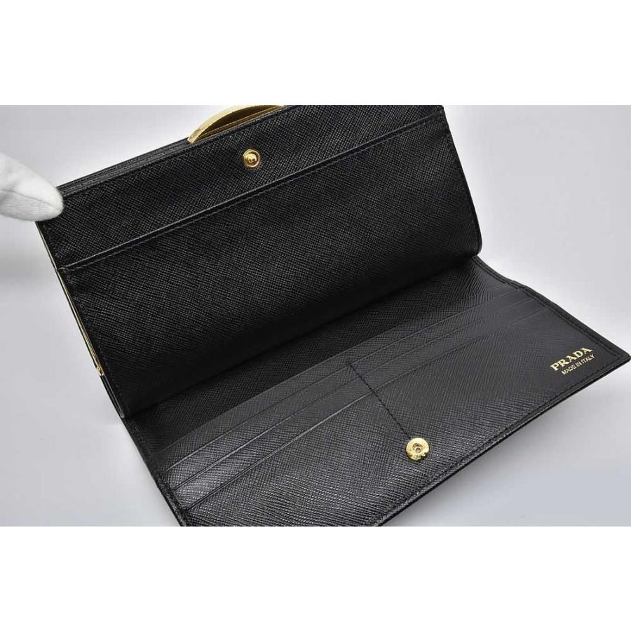 SAFFIANO（PRADA） プラダ サフィアーノ メタル PRADAロゴ がま口長