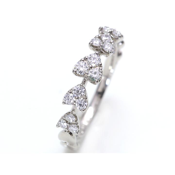 K18WG 0.4ctダイヤモンドリング H&Q H&C ハート＆キューピット