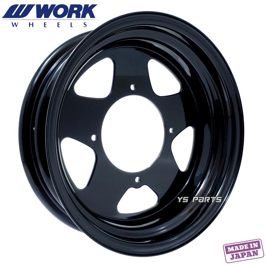 国産品]WORK超軽量/高剛性アルミホイール ブラック[タイプMS] ジャイロ
