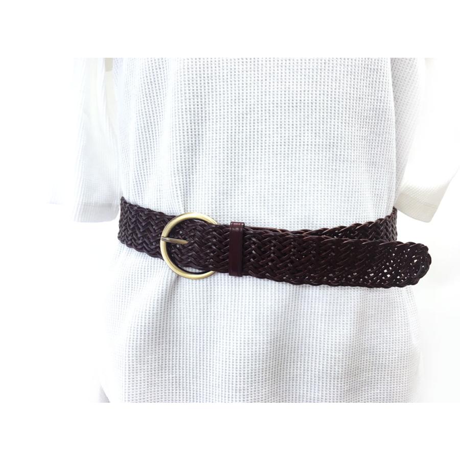 adia ベルト レディース メッシュベルト 太ベルト 女性 おしゃれ 革 皮