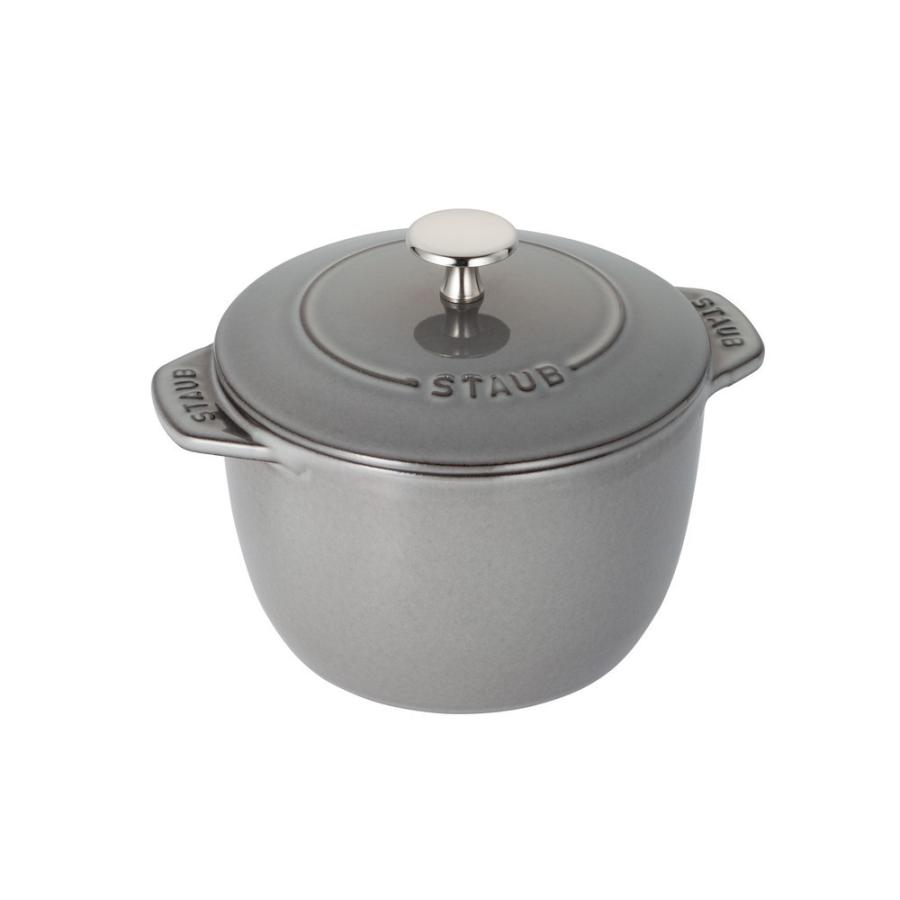 Staub（ストウブ） 鍋 ラ・ココット de GOHAN Mサイズ グレー 生涯保証