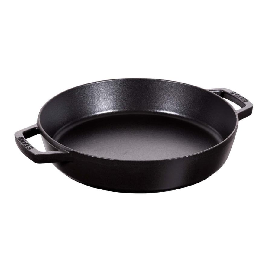 Staub（ストウブ） 両手フライパン ラウンド26cm ブラック|STAUB 鍋