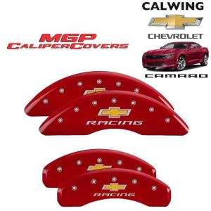 10-14y カマロ SS ブレーキキャリパーカバー カマロロゴ レッド 4PC