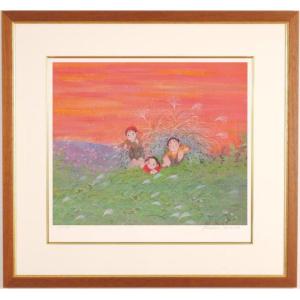 渡辺美香子 湖畔のイングリッシュガーデン 風景画 絵画 ジークレー