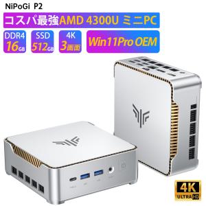 NiPoGi ミニpc 【AMD V2748 Win11Pro 16GB DDR4+512GB】 mini pc SSD