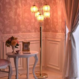 ベネチアンスタイル 5灯 フロアランプ ブラウン色 : もみじや家具