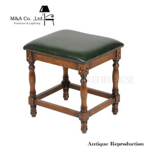 イタリア製 スツール 金華山 グリーン 猫脚 木製 完成品 オットマン