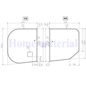 TOTO 送料込み お風呂のふた 風呂ふた 2枚割りフタ HD130 ラウンドラク