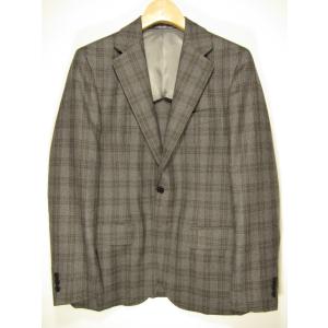 PAPAS（パパス） ウールグレンチェックテーラードジャケット グレーM