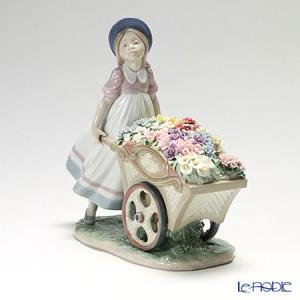 リヤドロ（Lladro リアドロ 陶器人形 置物） 花と少女 かぐわしき花